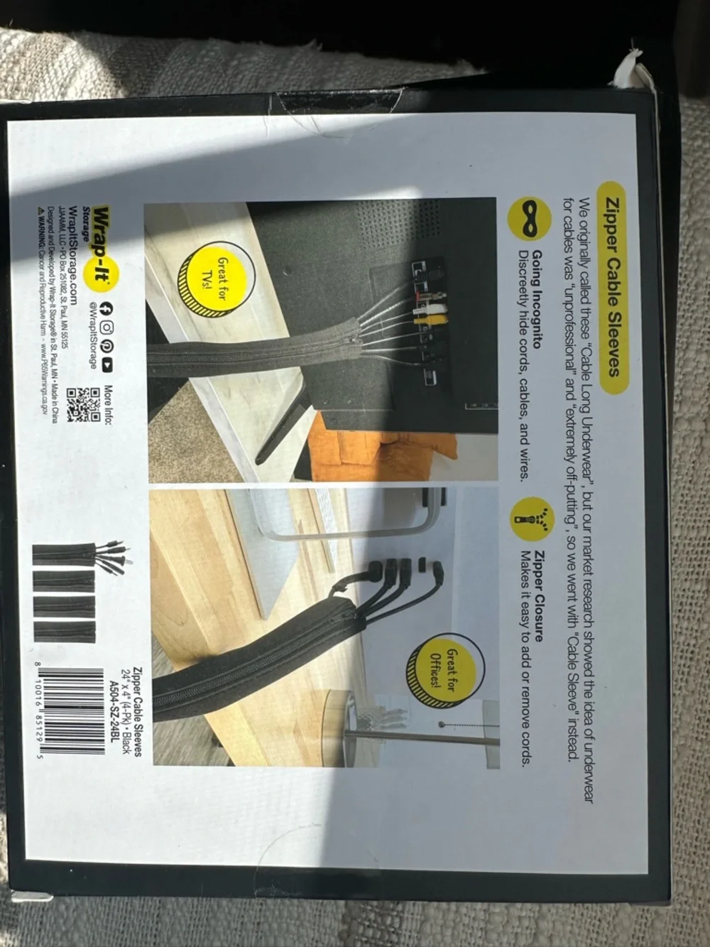 & Other Stories Black Storage Box with Yellow Logo